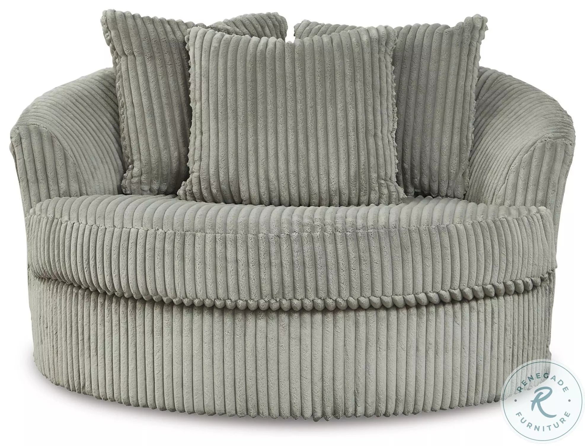 Lindyn Fog Oversized Swivel Accent Chair