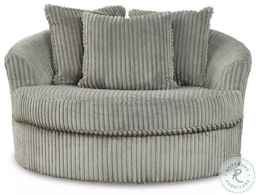 Lindyn Fog Oversized Swivel Accent Chair