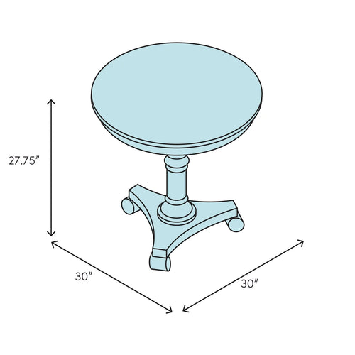 Carissa 30" Round Foyer Table