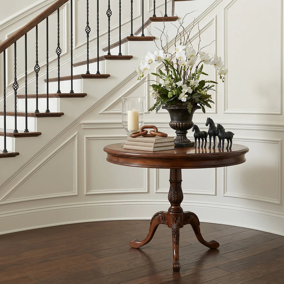 Carissa 30" Round Foyer Table